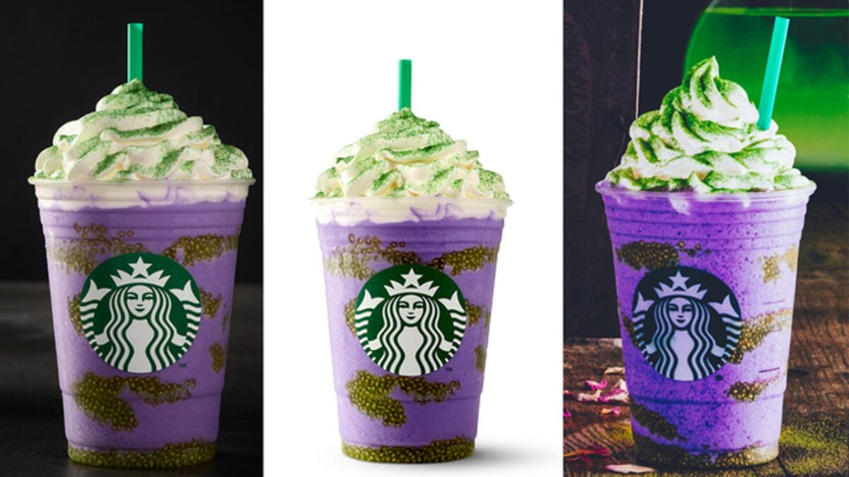 Productos de Starbucks caracterizados para la película Wicked.