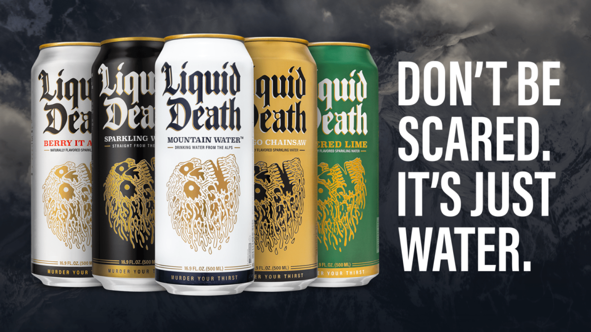 Imagen de la marca Liquid Death.