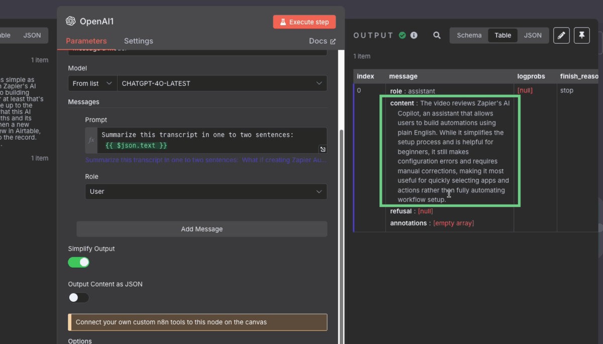 Automatización de flujos de trabajo con IA: guía con OpenAI y n8n | 18