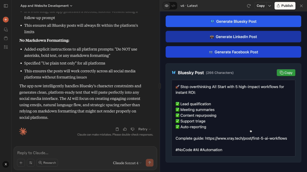 Cómo crear aplicaciones web con Claude Artifacts en 2025 | 7