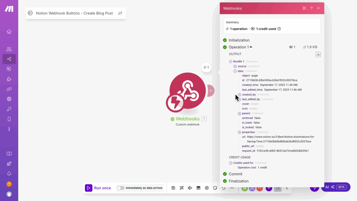 Automatización de Notion con webhooks: ejecuta flujos instantáneos bajo demanda | 28